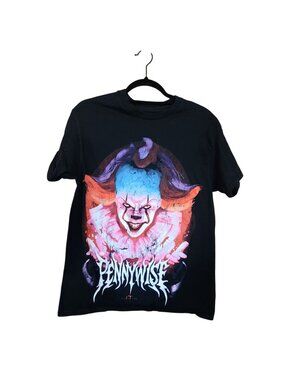 Pennywise IT Black T Shirt Mens Size M 100% cotton